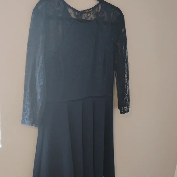 City Triangles Dresses | City Triangles Blue Long Sleeve Lace Dress | Color: Blue | Size: 15 | _Clothedngrace_'s Closet